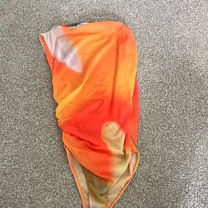 Zara Vibrant Orange and Yellow Scarf